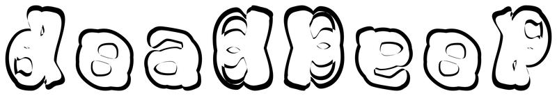 Ambigram for deadbeef in Flubber